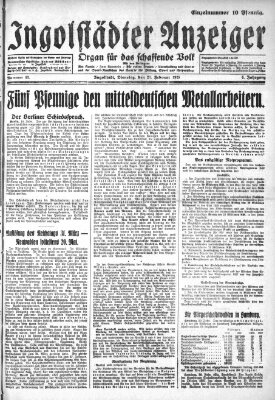 Ingolstädter Anzeiger Dienstag 21. Februar 1928