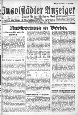 Ingolstädter Anzeiger Montag 5. März 1928