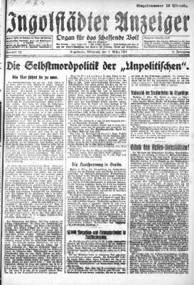 Ingolstädter Anzeiger Mittwoch 7. März 1928