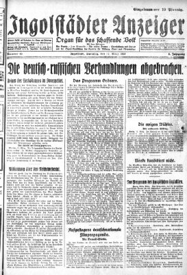 Ingolstädter Anzeiger Samstag 17. März 1928