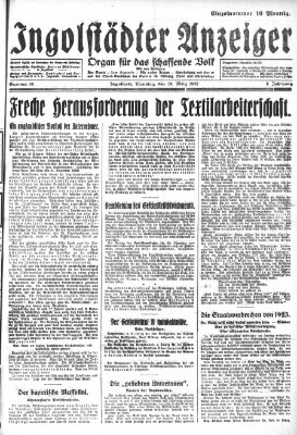 Ingolstädter Anzeiger Dienstag 20. März 1928