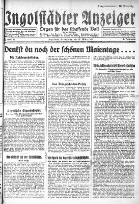 Ingolstädter Anzeiger Donnerstag 22. März 1928