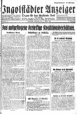 Ingolstädter Anzeiger Samstag 31. März 1928