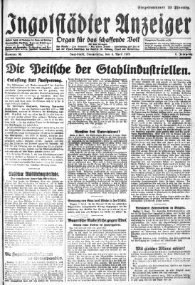 Ingolstädter Anzeiger Donnerstag 5. April 1928