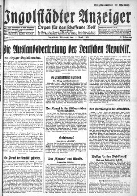 Ingolstädter Anzeiger Mittwoch 11. April 1928