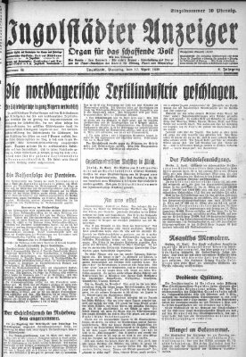 Ingolstädter Anzeiger Dienstag 17. April 1928