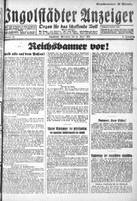 Ingolstädter Anzeiger Mittwoch 25. April 1928