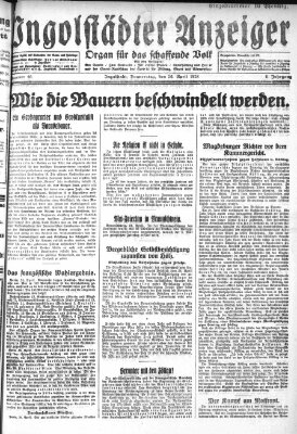 Ingolstädter Anzeiger Donnerstag 26. April 1928