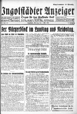 Ingolstädter Anzeiger Montag 7. Mai 1928