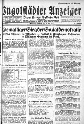 Ingolstädter Anzeiger Dienstag 22. Mai 1928