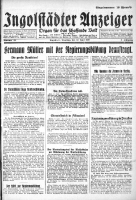 Ingolstädter Anzeiger Dienstag 12. Juni 1928