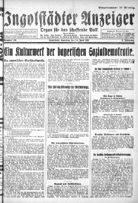 Ingolstädter Anzeiger Samstag 16. Juni 1928