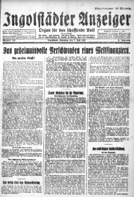 Ingolstädter Anzeiger Samstag 7. Juli 1928