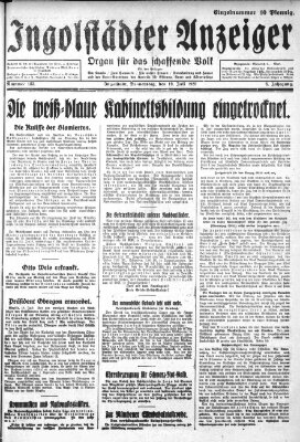 Ingolstädter Anzeiger Donnerstag 19. Juli 1928