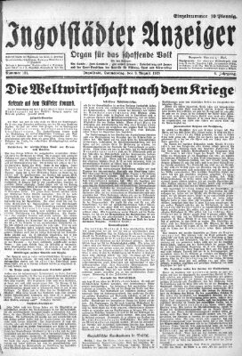 Ingolstädter Anzeiger Donnerstag 9. August 1928