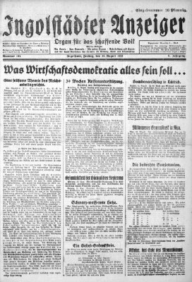 Ingolstädter Anzeiger Freitag 24. August 1928