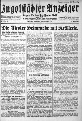 Ingolstädter Anzeiger Mittwoch 29. August 1928