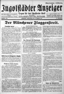 Ingolstädter Anzeiger Donnerstag 30. August 1928