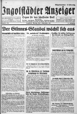 Ingolstädter Anzeiger Montag 3. September 1928