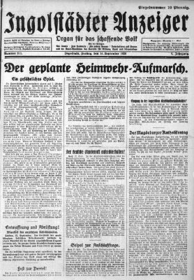 Ingolstädter Anzeiger Freitag 14. September 1928