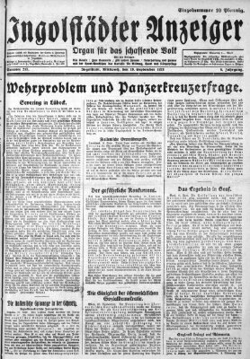 Ingolstädter Anzeiger Mittwoch 19. September 1928