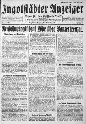 Ingolstädter Anzeiger Samstag 6. Oktober 1928