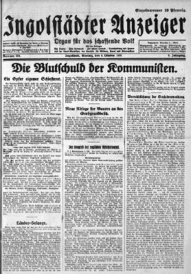 Ingolstädter Anzeiger Montag 8. Oktober 1928