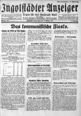 Ingolstädter Anzeiger Donnerstag 18. Oktober 1928