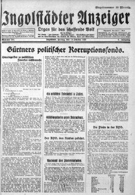 Ingolstädter Anzeiger Freitag 19. Oktober 1928