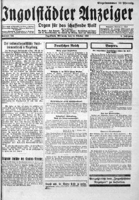 Ingolstädter Anzeiger Mittwoch 24. Oktober 1928