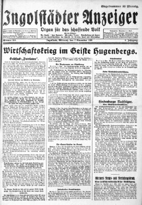 Ingolstädter Anzeiger Mittwoch 7. November 1928