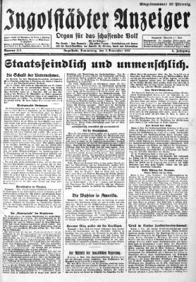 Ingolstädter Anzeiger Donnerstag 8. November 1928