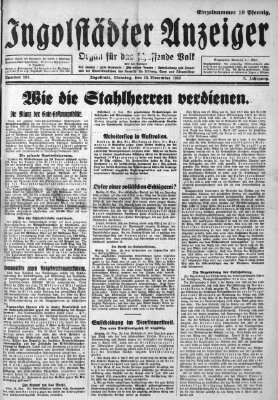 Ingolstädter Anzeiger Dienstag 20. November 1928