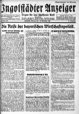 Ingolstädter Anzeiger Montag 26. November 1928