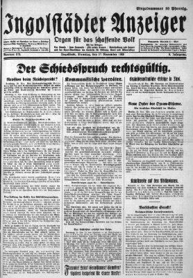 Ingolstädter Anzeiger Dienstag 27. November 1928