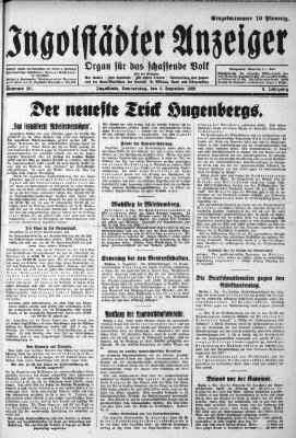 Ingolstädter Anzeiger Donnerstag 6. Dezember 1928