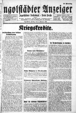 Ingolstädter Anzeiger Freitag 4. Januar 1929