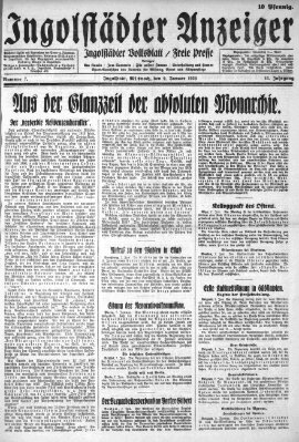 Ingolstädter Anzeiger Mittwoch 9. Januar 1929