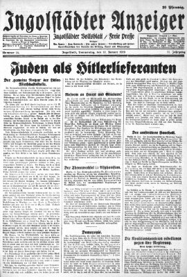 Ingolstädter Anzeiger Donnerstag 17. Januar 1929