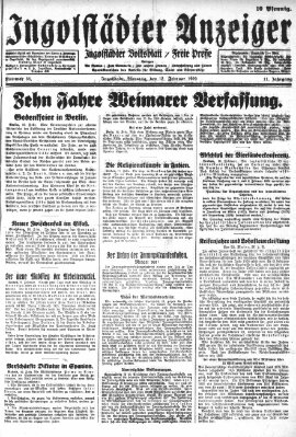 Ingolstädter Anzeiger Dienstag 12. Februar 1929