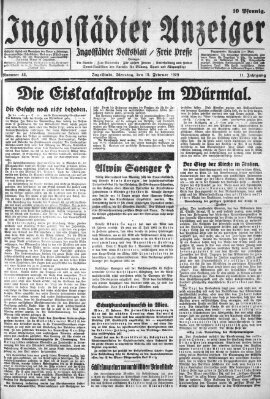 Ingolstädter Anzeiger Dienstag 19. Februar 1929