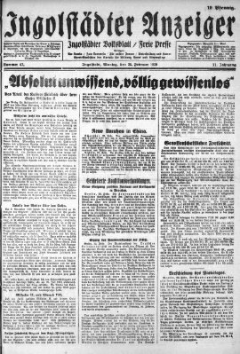 Ingolstädter Anzeiger Montag 25. Februar 1929