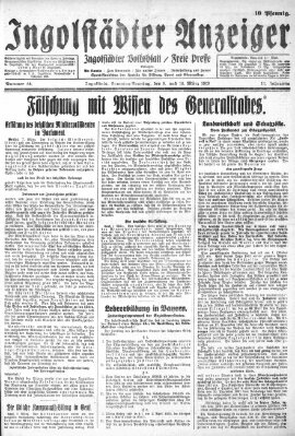 Ingolstädter Anzeiger Samstag 9. März 1929