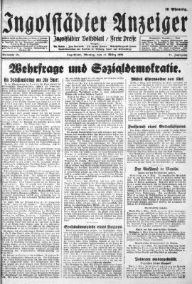 Ingolstädter Anzeiger Montag 11. März 1929