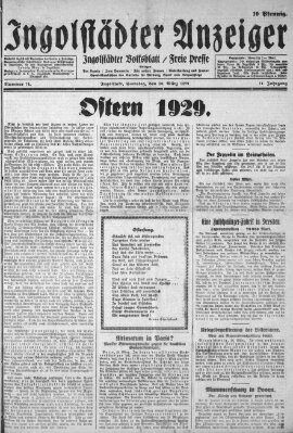 Ingolstädter Anzeiger Samstag 30. März 1929