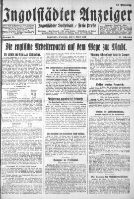 Ingolstädter Anzeiger Dienstag 2. April 1929