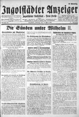 Ingolstädter Anzeiger Montag 15. April 1929