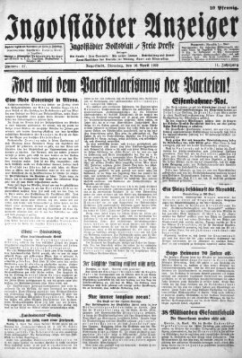 Ingolstädter Anzeiger Dienstag 16. April 1929