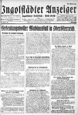 Ingolstädter Anzeiger Dienstag 23. April 1929