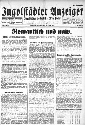 Ingolstädter Anzeiger Dienstag 14. Mai 1929